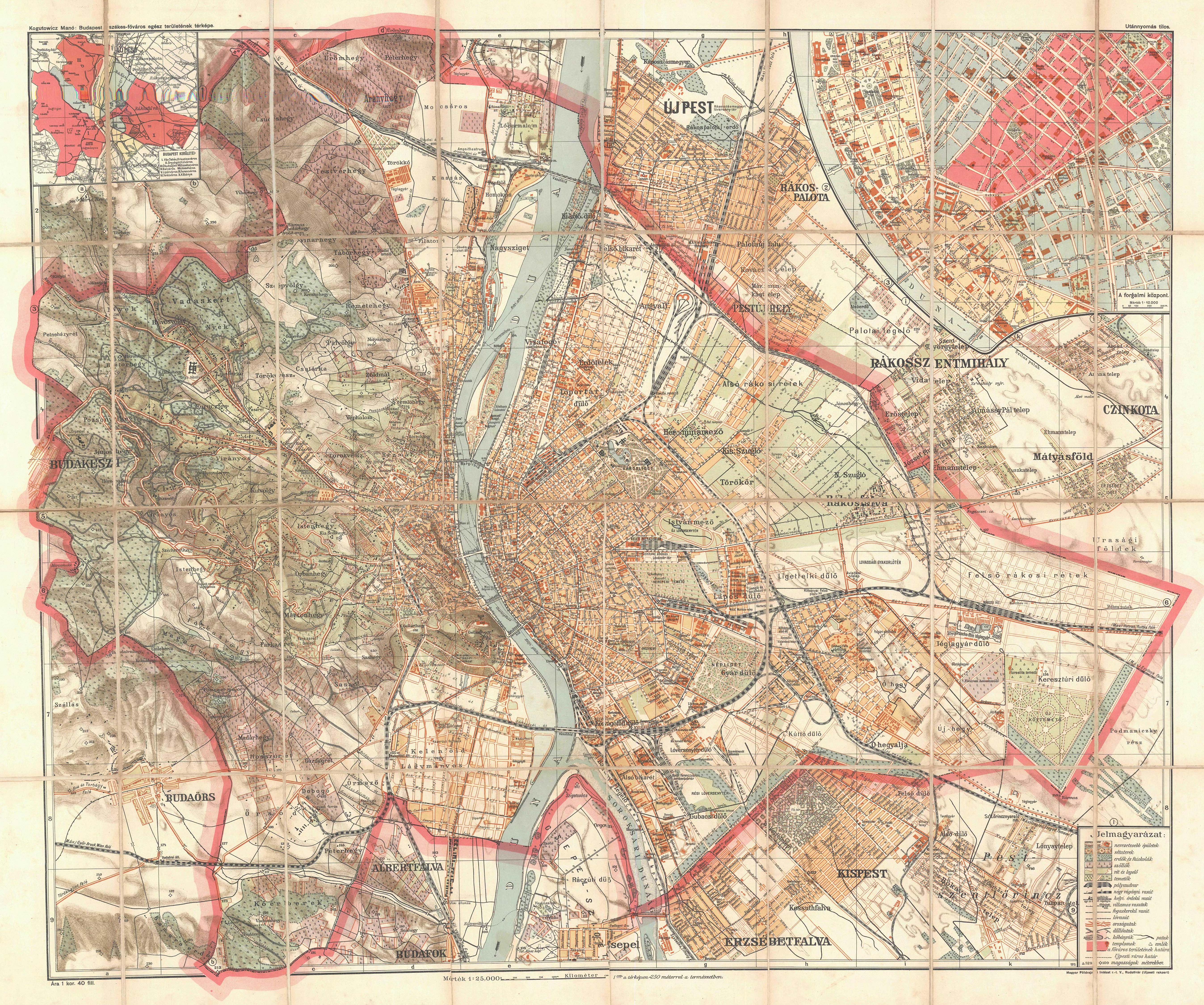 budapest térkép 1940  budapest térkép 1940